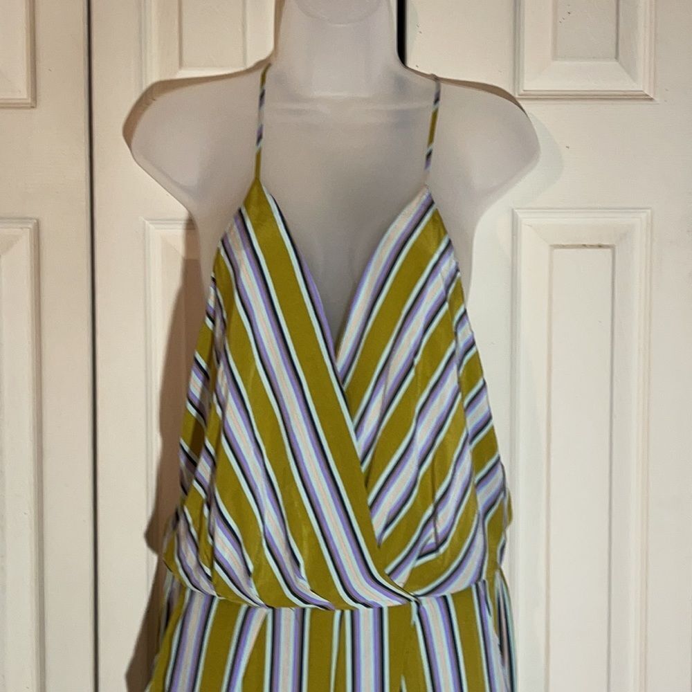 Astr Multicolored Striped Full Length Jumpsuit M - Picture 4 of 16